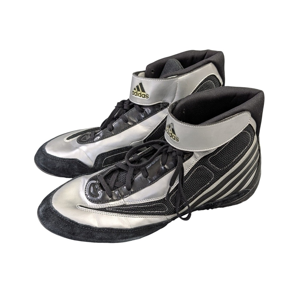 Adidas Tyrint V Classic Wrestling Shoes‎ Mens 13 Silver Black Boxing Combat 2009